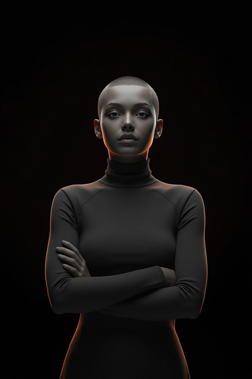 Hedra — персонаж анфас: ракурс, который лучше всего подходит для говорящего аватара